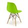 Conjunto 10 Cadeiras Charles Eames Eiffel Wood Base Madeira - Verde