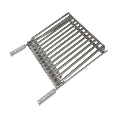 Grelha Parrilha Argentina Aço Inox com Caixa Gordura 50x40cm