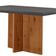 Mesa Para Sala De Jantar Olimpia 120cm Em Mdf E Vidro Grafite Imbuia Ripado Grafite