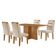 Mesa Olimpia 120 Mdf Com 4 Cadeiras Carol Veludo Creme Naturalle
