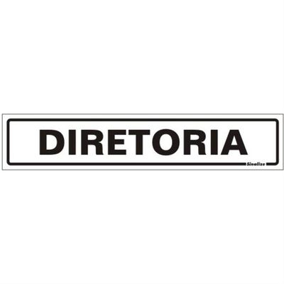 Placa De Poliestireno Auto-adesiva 5x25cm Diretoria - 200 Ab - Sinalize Placa Ps 5x25 Diretoria 200 Ab Sinalize 200ab