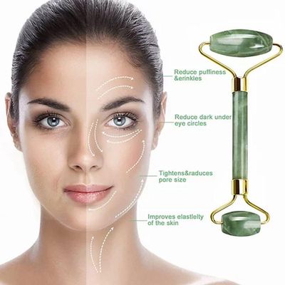 Rolo Massageador Facial Pedra Natural De Jade Anti Rugas