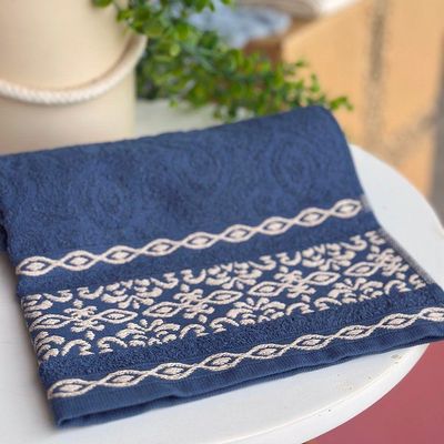Toalha De Rosto Avulsa Delicato 01 Peça 100% Algodão 450g/m² Extra Macio - Azul Marinho