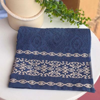 Toalha De Rosto Avulsa Delicato 01 Peça 100% Algodão 450g/m² Extra Macio - Azul Marinho