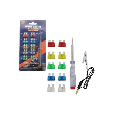Jogo De Fusiveis Automotivo Western Com 12 Pecas + Chave...