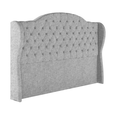 Cabeceira Estofada Queen 160 Cm Cristal Linho Cinza