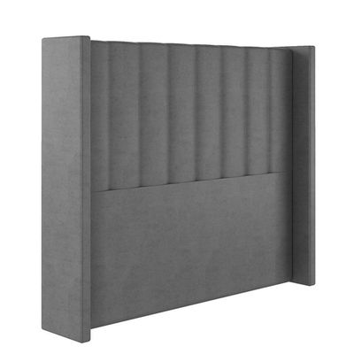 Cabeceira Estofada Casal 140 Cm Turquesa Veludo Cinza
