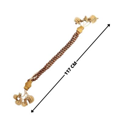 Colar De Mesa Decorativo Naru 117 Cm Moderna Mobília Marrom / Natural