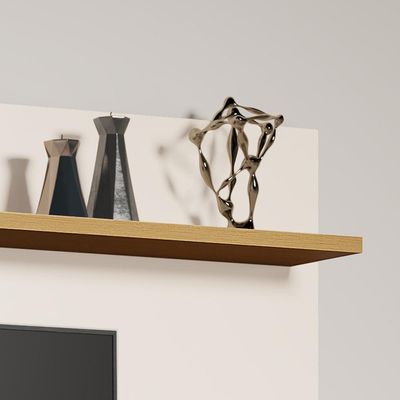 Painel Menfis - Até 50'' Mdp 1 Porta E 1 Gaveta Nature-off White - Sal Movelaria