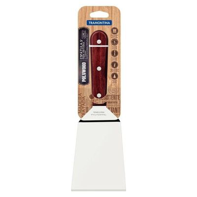 Espátula Para Fritura Tramontina Polywood 5 Aço Inox Vermelho