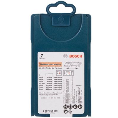 Jogo Mini X-line Com 7 Brocas Para Pedra - 2607017509000 - Bosch Mini X-line C-7 Brocas Para Pedra Bosch