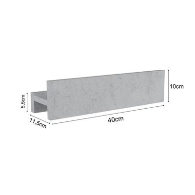 Porta Shampoo Linear 40cm Concreto