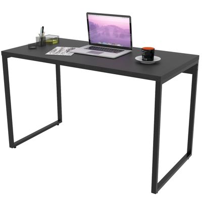 Kit 02 Mesas Para Escritório Home Office Estilo Industrial Form C01 120 cm Preto Onix - Lyam Decor