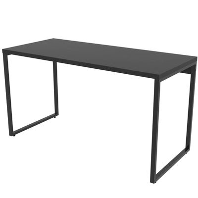 Kit 02 Mesas Para Escritório Home Office Estilo Industrial Form C01 135 cm Preto Onix - Lyam Decor