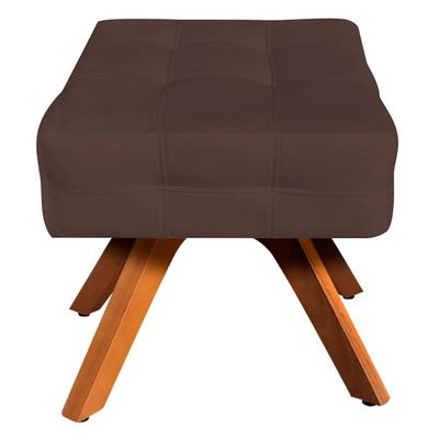 Puff Decorativo Base Giratória Karen Suede Marrom - Gran Belo