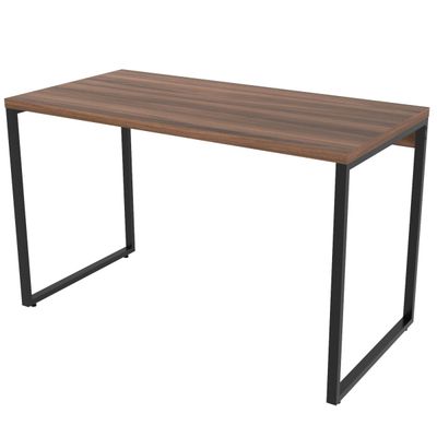 Kit 02 Mesas Para Escritório Home Office Estilo Industrial Form C01 120 cm Nogal - Lyam Decor