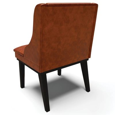 Kit 6 Cadeiras Decorativas Sala de Jantar Base Fixa de Madeira Firenze PU Nozes/Preto G19 - Gran Belo
