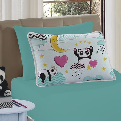Jogo de Cama Lençol Solteiro Mymo 2 Peças Panda - 100% Algodão