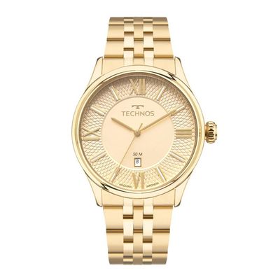 Relógio Technos Masculino Ref: 2115uav/1x Classic Dourado