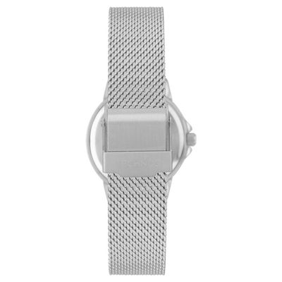 Relógio Technos Feminino Ref: 2036nbi/1k Corações Mesh Prateado