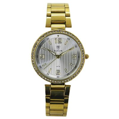Relógio Tuguir Feminino Ref: Tg30386 Dourado Estojo Porta Jóias