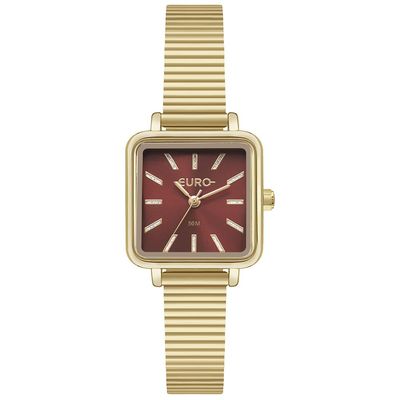 Relógio Euro Feminino Ref: Eu2035yzt/4r Casual Retangular Dourado