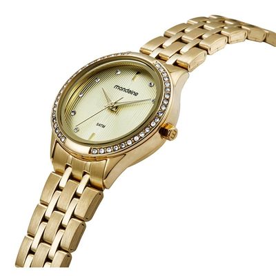 Relogio Mondaine Feminino Ref: 32858lpmvde1 Clássico Dourado