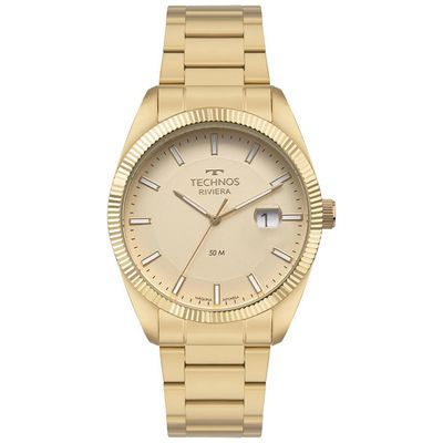 Relógio Technos Masculino Ref: 2317ag/1x Clássico Riviera Dourado
