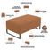 Kit 2 Puffs Decorativo Sala De Estar Cléo 90cm Base De Ferro Preto W01 Bouclê Terracota - Lyam Decor