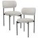 Kit 02 Cadeiras Estofadas Para Sala De Jantar Louvre L02 Bouclê Cru - Lyam Decor