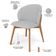 Kit 04 Cadeiras de Jantar e Estar Living Estofada Mia L02 Linho Cinza - Lyam Decor