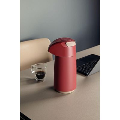 Garrafa Térmica Tramontina Exata em Plástico Vermelho com Ampola de Vidro1 L