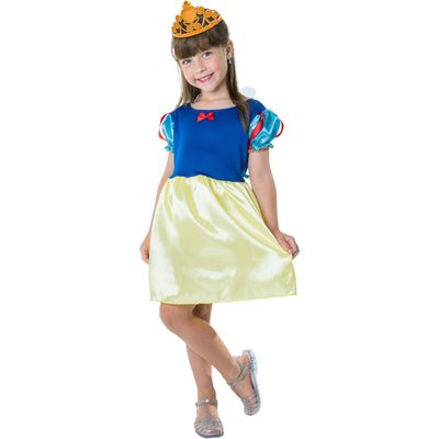 Kit Infantil Fantasia Princesa Azul e Amarela - M