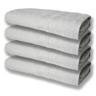 4 Toalhas Super Felpudas Grande e Grossa Algodão 80x150 Itália Soft Beka - Branco