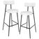 Kit 02 Banquetas Altas Bar Cozinha Sala De Jantar Estrutura Em Aço Milão L02 Facto Branco - Lyam Decor