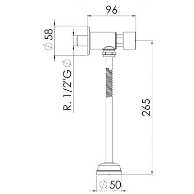 Válvula Para Mictório Estevesmatic Cromado - Vta010cwb - Esteves