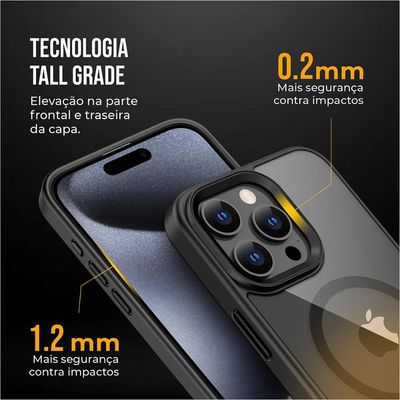 Capa case capinha MagSafe para iPhone 16 - Preta - Gshield