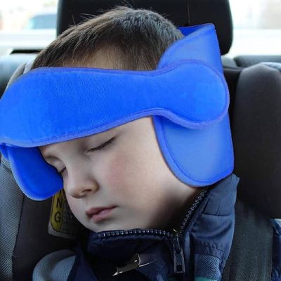 Apoio Faixa Ajustavel Para Cabeca Almofada Protecao Infantil Viagem Passeio Dia A Dia Carro Bebe Pescoco Azul