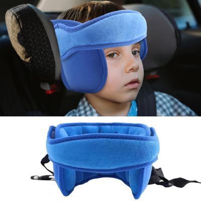 Apoio Faixa Ajustavel Para Cabeca Almofada Protecao Infantil Viagem Passeio Dia A Dia Carro Bebe Pescoco Azul