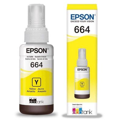Refil Epson 664 - Amarelo - 70ml - T664420al