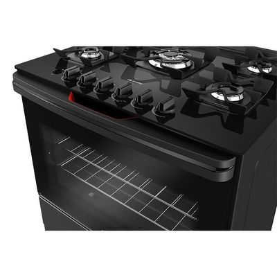 Fogão Mueller 5 Bocas Com Tripla Chama E Acendimento Automático MFV5BF Preto Bivolt