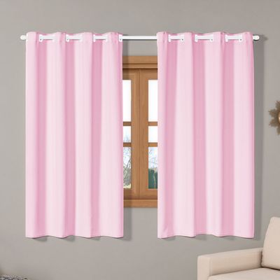 Cortina Isa Varão Tecido Oxford 2,00m x 1,40m p/ Janela Sala Quarto - Rosa