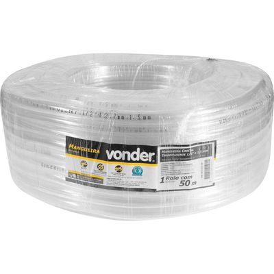 Mangueira Cristal Transparente 1-2x1,5mm Com 50m Vonder