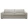 Sofá 3 Lugares Para Sala de Estar Living 205cm Aurora L06 Couro Cinza Claro - Lyam Decor