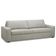Sofá 3 Lugares Para Sala de Estar Living 205cm Aurora L06 Couro Cinza Claro - Lyam Decor