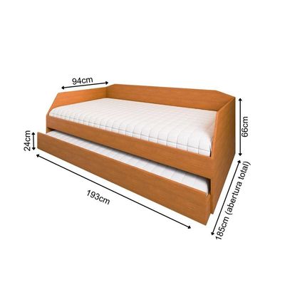 Sofá Cama Com Cama Auxiliar Americana Luxo Em Mdf Resistente Nobre Nature
