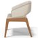 Kit 06 Cadeiras De Jantar E Estar Living Estofada Lince L02 Linho Palha - Lyam Decor