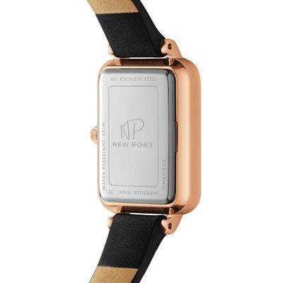Relógio Feminino Quadrado De Pulso Analógico New Port Rosé