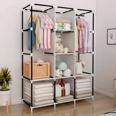 Guarda Roupa Portatil Armario Grande Arara Cabideiro Dobravel Roupeiro Prateleiras Sapateira