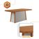 Mesa Jantar Diane 180cm Ta Mdf Lam 6 Ca Copper Prem Moderna Veludo Capuccino/naturale/off White